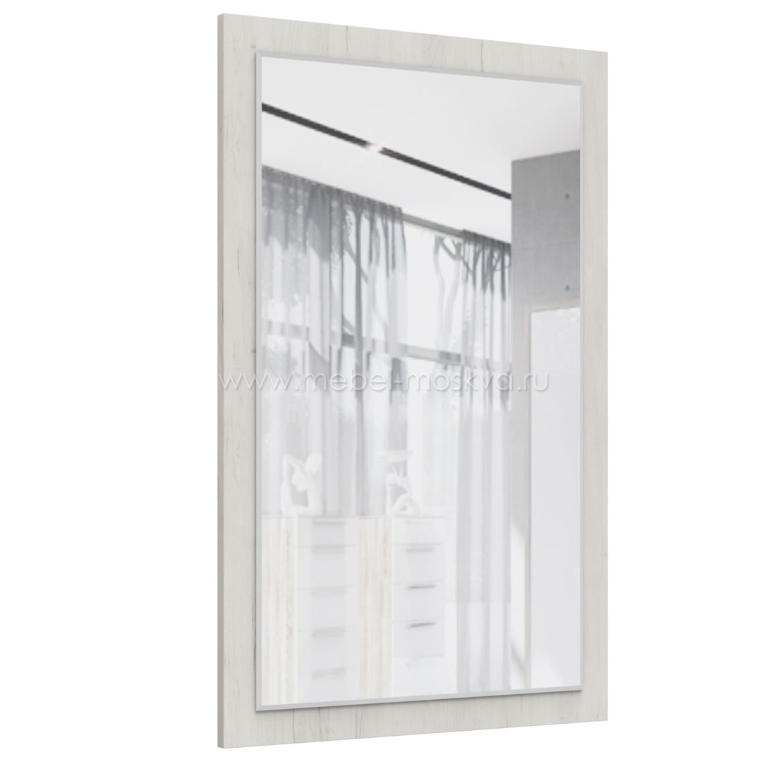 441.09-Dkw Зеркало навесное Наполи (дуб Крафт белый) 441.09-Dkw
